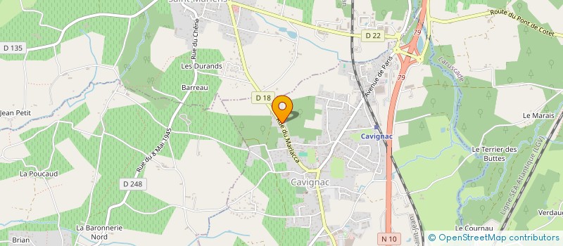 localisation de l'entreprise HELSA à CAVIGNAC