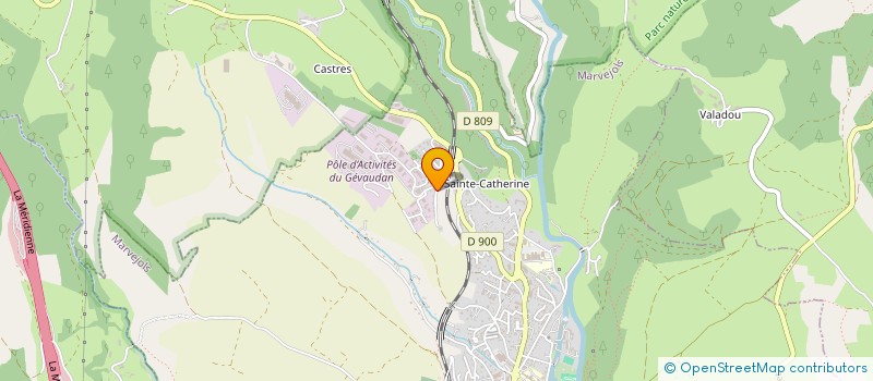 localisation de l'entreprise HELTEC  MARVEJOLS