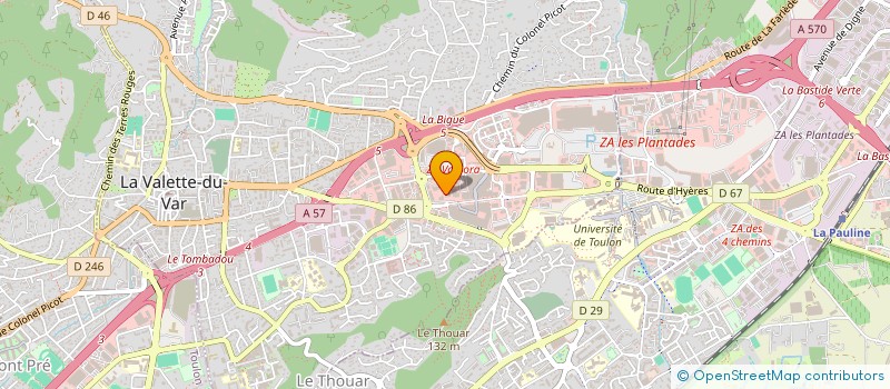 localisation de l'entreprise HELYOS à LA VALETTE-DU-VAR