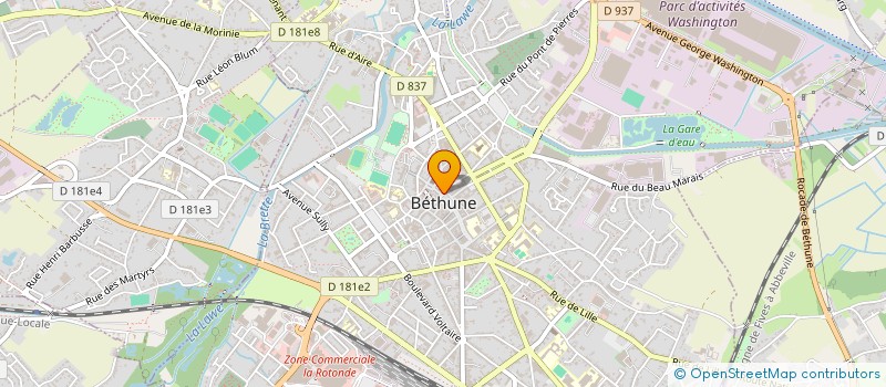 localisation de l'entreprise HEM à BETHUNE