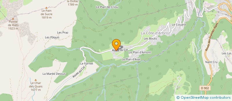localisation de l'entreprise HEM à LA COTE-D'ARBROZ