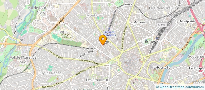 localisation de l'entreprise HEM.G. à LIMOGES