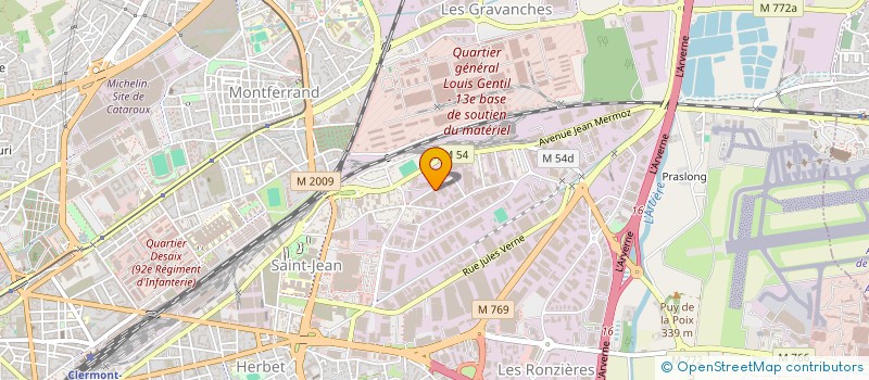 localisation de l'entreprise HEM GROUPE TVA  CLERMONT-FERRAND