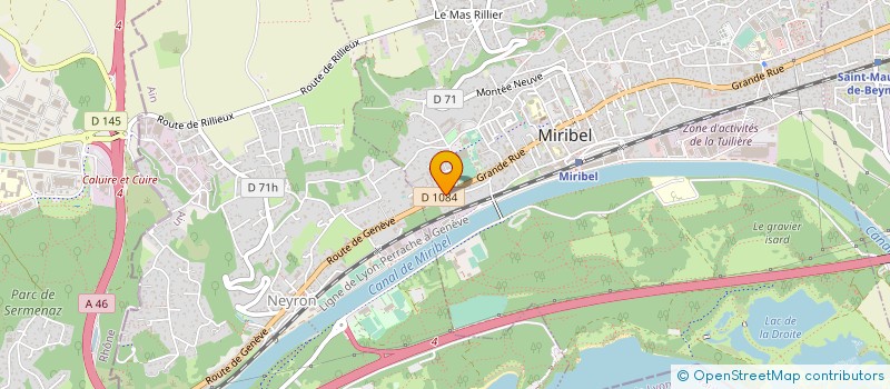 localisation de l'entreprise HEMAGE SANTE  MIRIBEL
