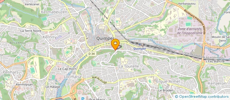 localisation de l'entreprise HEMERY ELECTRICITE DOMOTIQUE à QUIMPER