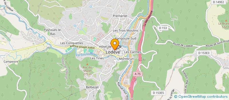 localisation de l'entreprise HEMISPHEROTOMIE FRANCE à LODEVE
