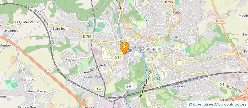 localisation de l'entreprise HENAFF IMMOBILIER à GUINGAMP