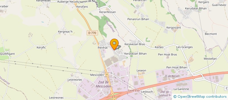 localisation de l'entreprise HENAFF T.P à PLOUDANIEL