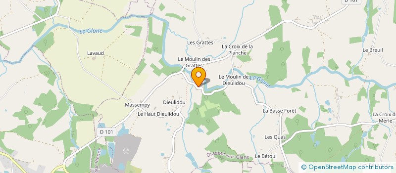 localisation de l'entreprise HENAULT 36 à ORADOUR-SUR-GLANE