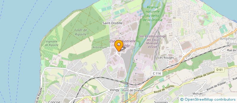 localisation de l'entreprise HENCHOZ ELECTRICITE à THONON-LES-BAINS