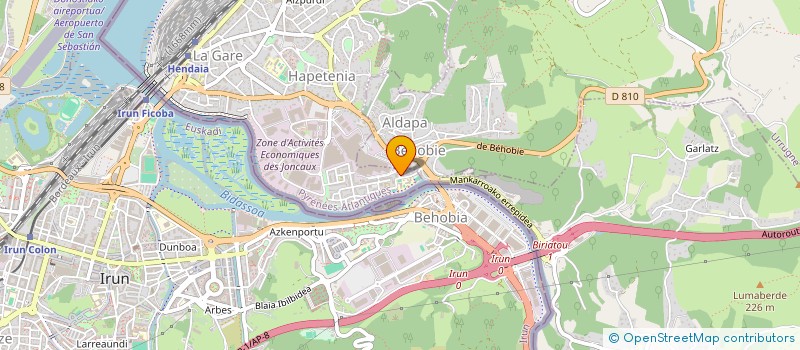 localisation de l'entreprise HENDAIA GYMNASTIQUE VOLONTAIRE à HENDAYE