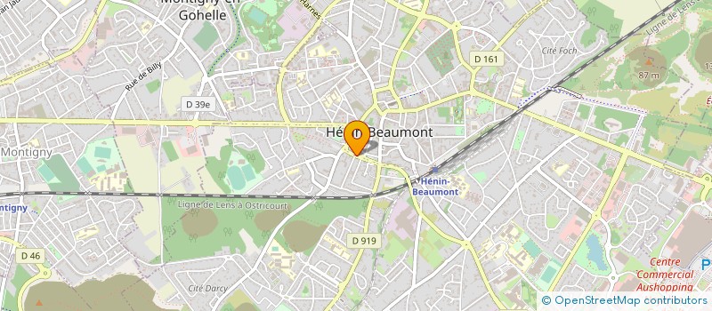 localisation de l'entreprise HENIN-CARROSSERIE à HENIN-BEAUMONT