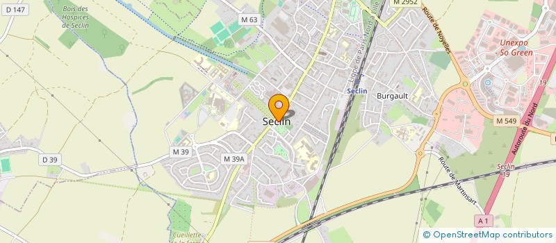 localisation de l'entreprise HENIN OPTIQUE à SECLIN