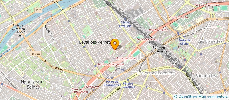 localisation de l'entreprise HENION ASSURANCE à LEVALLOIS-PERRET