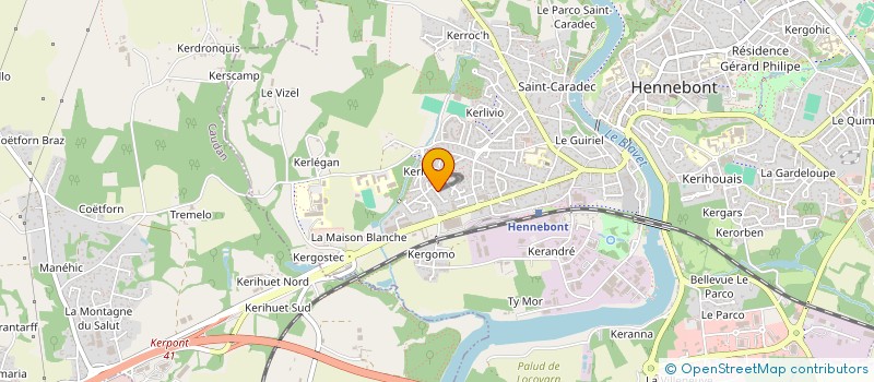 localisation de l'entreprise HENNEBONT-TOULON  HENNEBONT