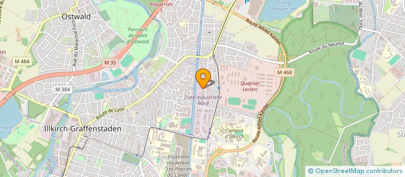 localisation de l'entreprise HENNINGER-VIDAL  ILLKIRCH-GRAFFENSTADEN