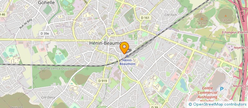 localisation de l'entreprise HENNIUM GASTRO CABINET DE GASTRO-ENTEROLOGIE DES DOCTEURS BEN ALI - DEWAILLY - VIGNERON ET BON DJEMAH à HENIN-BEAUMONT