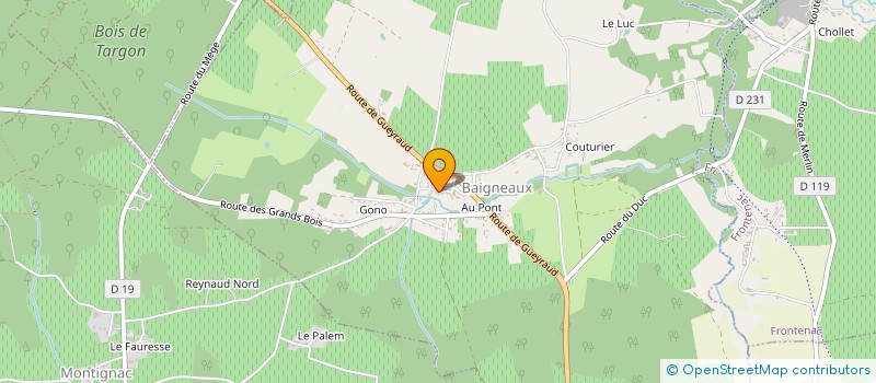 localisation de l'entreprise HENRI GUILHON ET FAMILLE GROUPEMENT FONCIER AGRICOLE à BAIGNEAUX