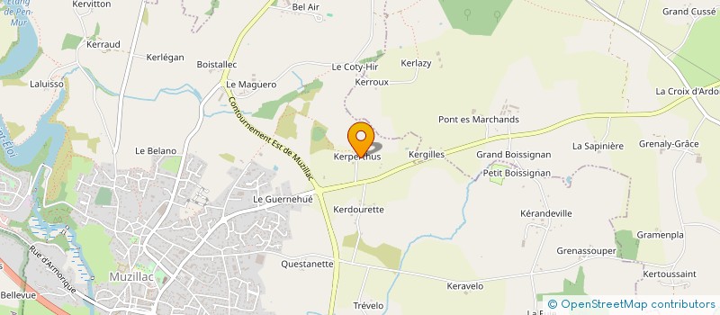 localisation de l'entreprise HENRI MADEC TRANSPORT ET MATERIAUX à MUZILLAC