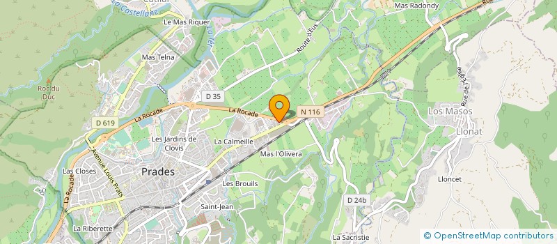 localisation de l'entreprise HENRI PRIVAT à PRADES