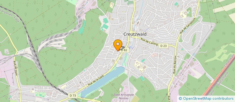 localisation de l'entreprise HENRICH  CREUTZWALD