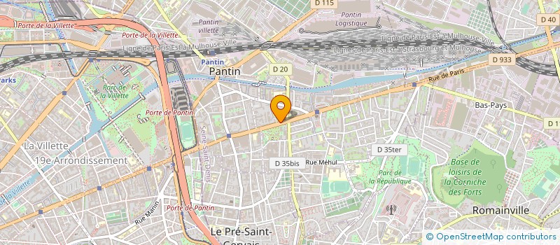 localisation de l'entreprise HENRIETTE DUCHENE  PANTIN