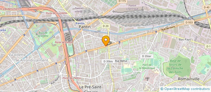 localisation de l'entreprise HENRIETTE DUCHENNE  PANTIN