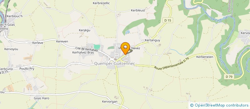 localisation de l'entreprise HENRY MICHEL  QUEMPER-GUEZENNEC
