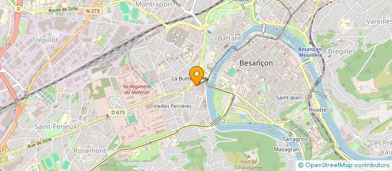 localisation de l'entreprise HENRY OPTIQUE  BESANCON