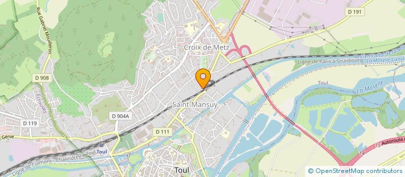 localisation de l'entreprise HENRY PASCAL CHAUFFAGE  TOUL