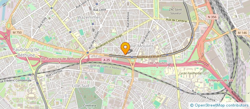 localisation de l'entreprise HENRY/SAVREUX à LILLE