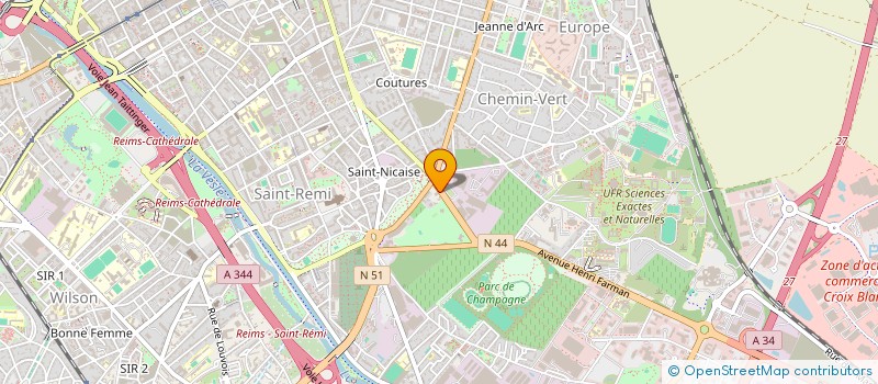 localisation de l'entreprise HENRY VASNIER à REIMS
