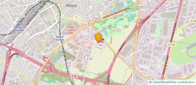 localisation de l'entreprise HENSOR à MASSY