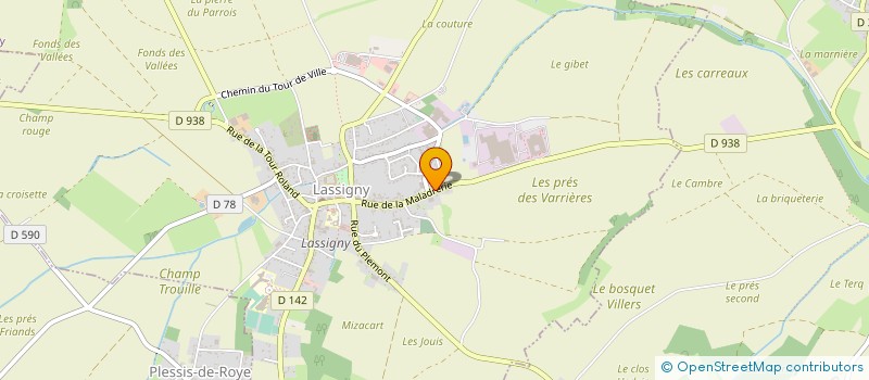 localisation de l'entreprise HENTECH à LASSIGNY