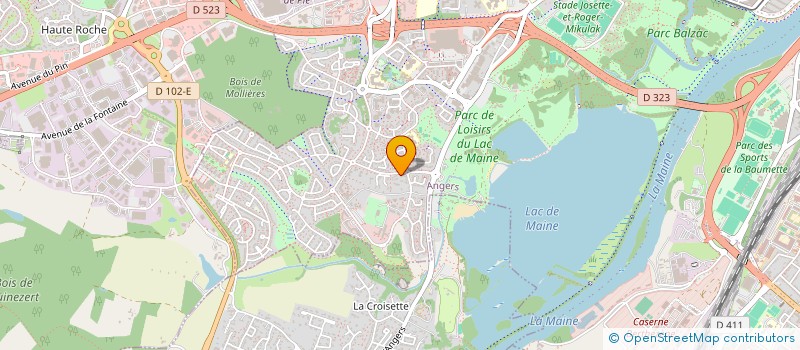 localisation de l'entreprise HEP 49  HABITAT ECOLOGIQUE ET PARTICIPATIF à ANGERS