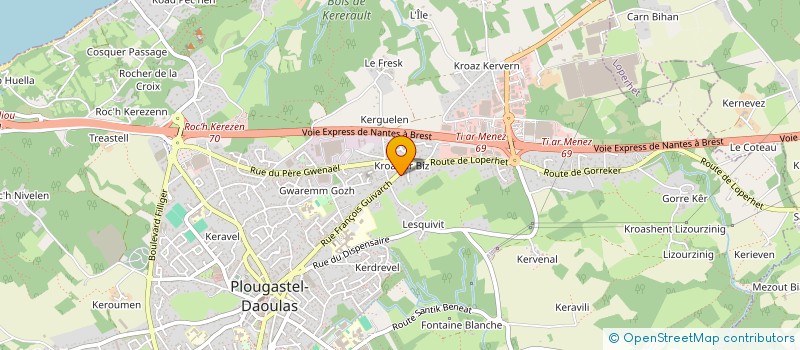 localisation de l'entreprise HEPA TECH  PLOUGASTEL-DAOULAS