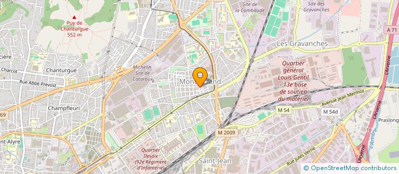 localisation de l'entreprise HEPAT'AUVERGNE (EQUIPE MOBILE D'HEPATOLOGIE)  CLERMONT-FERRAND