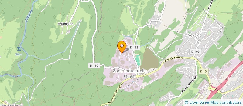 localisation de l'entreprise HEPHILENS à OYONNAX