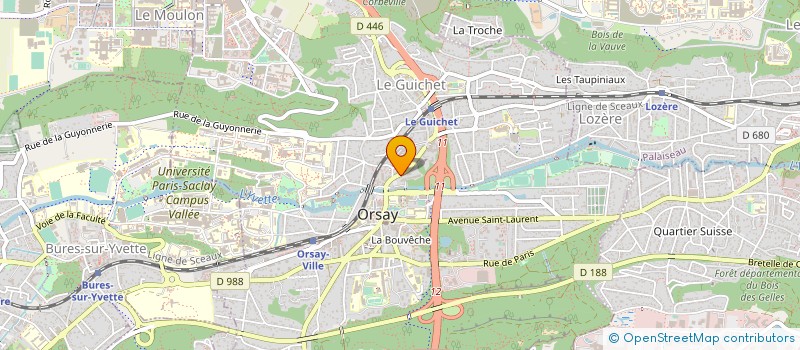 localisation de l'entreprise HEPTODE à ORSAY
