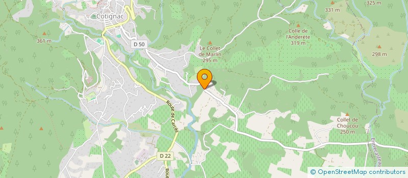 localisation de l'entreprise HER.B.E. (HERBASSIERS BERGERS ELEVEURS)  COTIGNAC