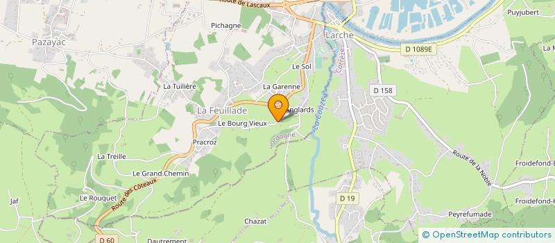 localisation de l'entreprise HERA  LA FEUILLADE