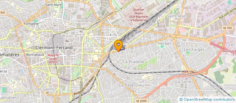 localisation de l'entreprise HERACLIDE BAPAUME SNC  CLERMONT-FERRAND