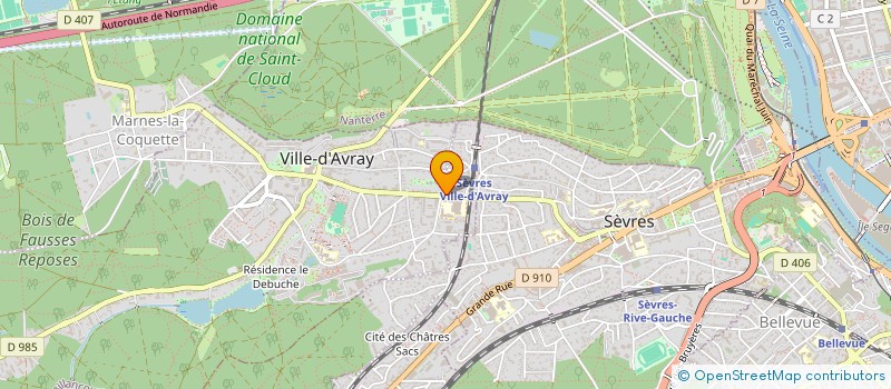 localisation de l'entreprise HERAGON à SEVRES