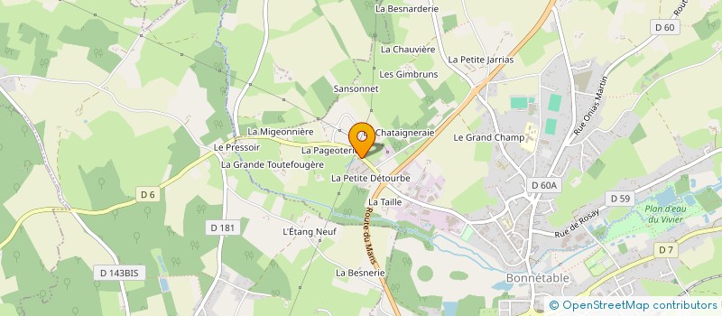 localisation de l'entreprise HERAULT à BONNETABLE