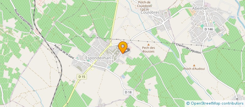 localisation de l'entreprise HERAULT TERRASSEMENT à ESPONDEILHAN