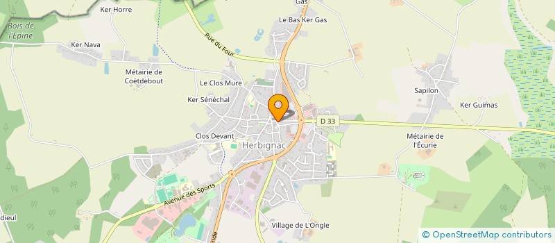 localisation de l'entreprise HERBAT à HERBIGNAC