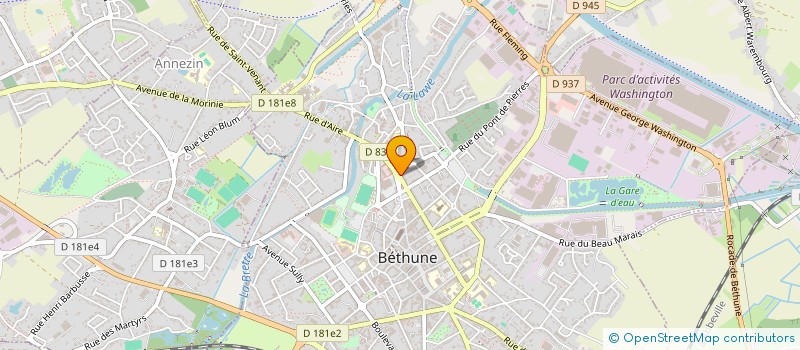 localisation de l'entreprise HERBAUX PEIRENBOOM DEBERT à BETHUNE