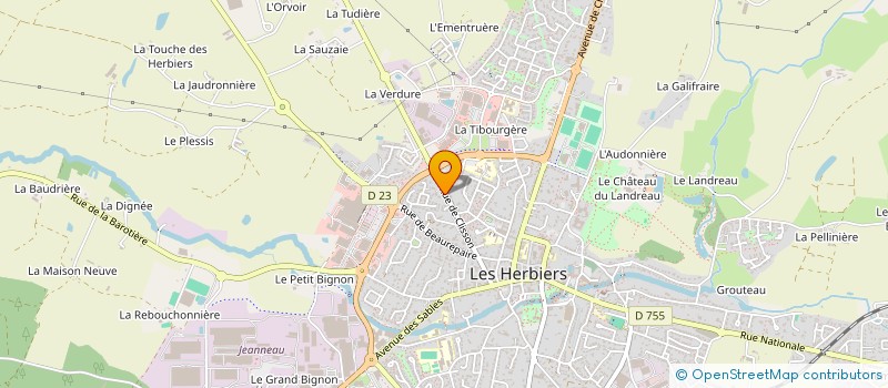 localisation de l'entreprise HERBRETAISE FINANCES à LES HERBIERS