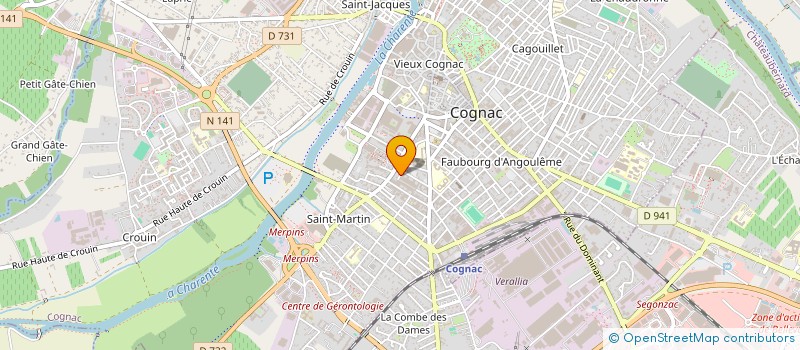 localisation de l'entreprise HERBRETEAU COURTILLIER à COGNAC