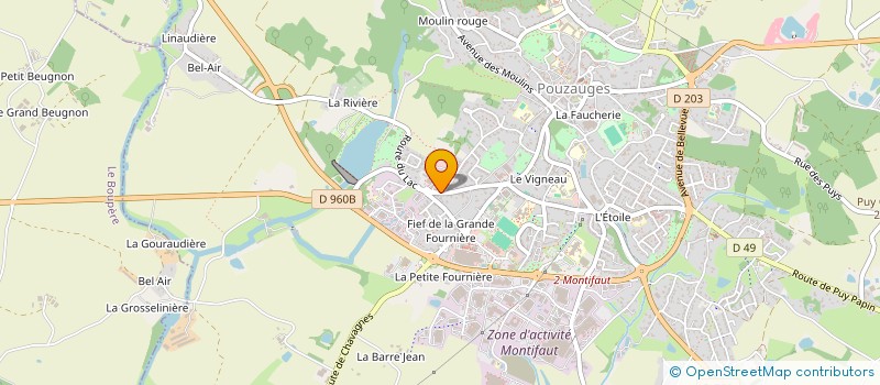 localisation de l'entreprise HERBRETEAU-MAUDET  POUZAUGES